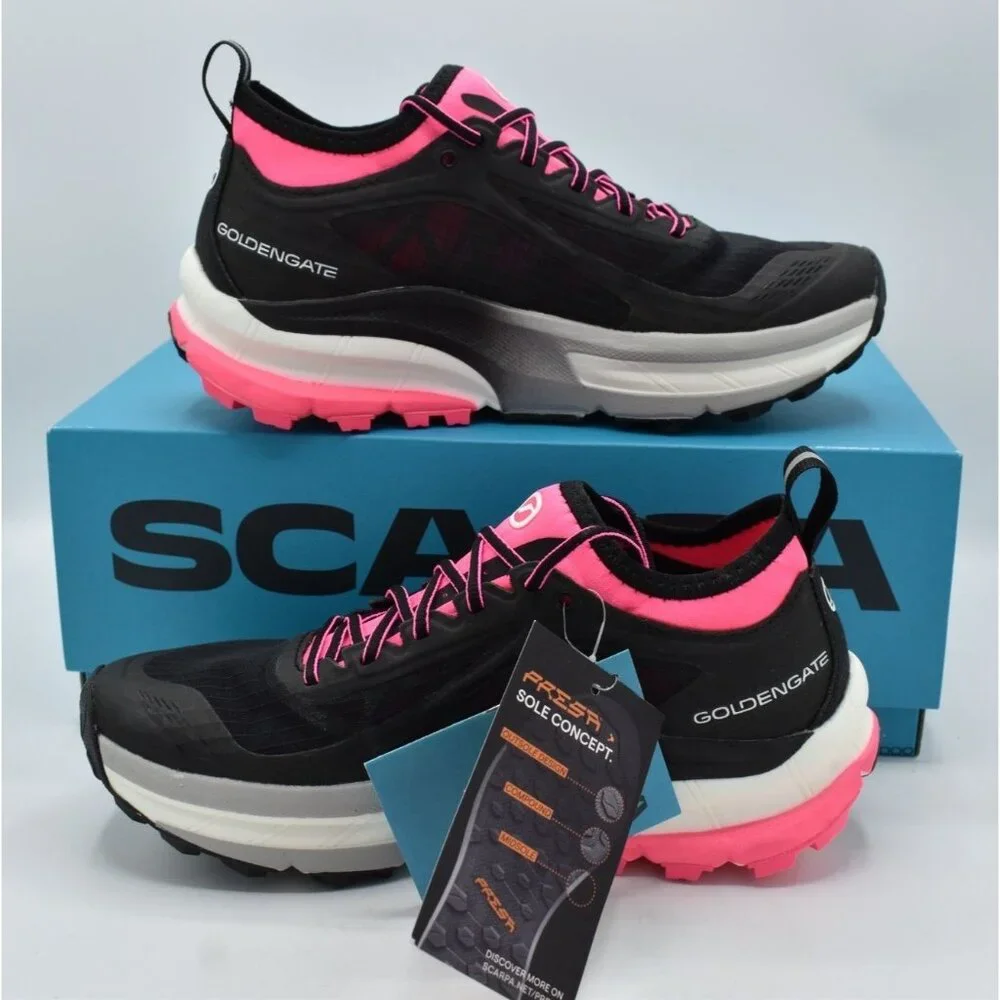 Scarpa Womens Size EU 38.5 Golden Gate ATR Black Pink Hiking Trail Running Shoes